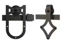 Black Powder Coated Nylon Sliding Barn Door Track And Hardware