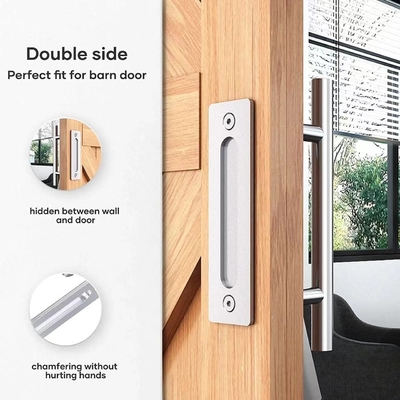 12" Stainless Steel Interactive Door Knob And Pull Handle Flush Hardware Set