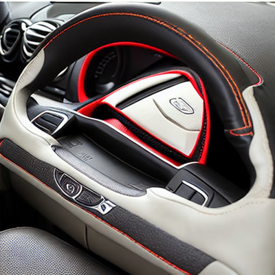 Automotive Industry Auto Interior Parts PA PP PBT ABS Plastic Lnterior Steering Wheel Cover Trim With Red Black Grey